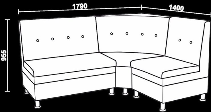 Кухонный угловой диван Нео КМ-05 ДУ в Мурманске - изображение 2